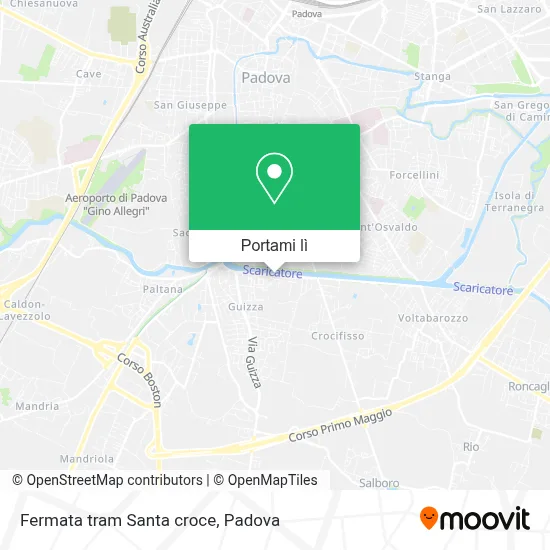 Mappa Fermata tram Santa croce