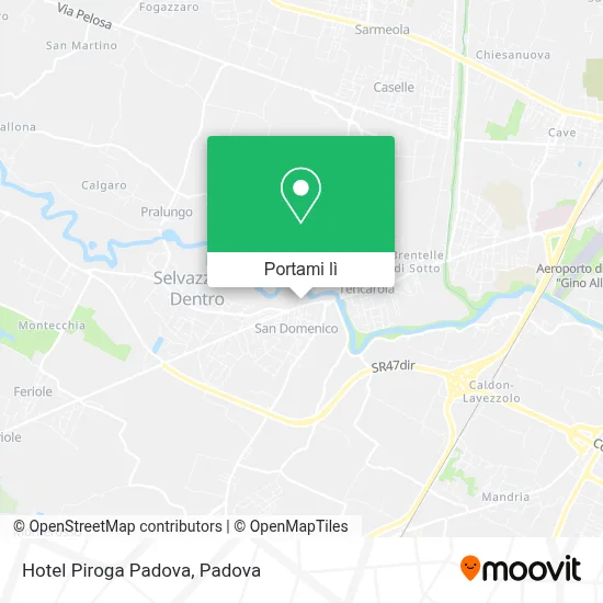 Mappa Hotel Piroga Padova