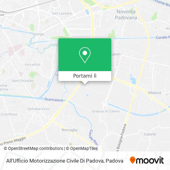 Mappa All'Ufficio Motorizzazione Civile Di Padova
