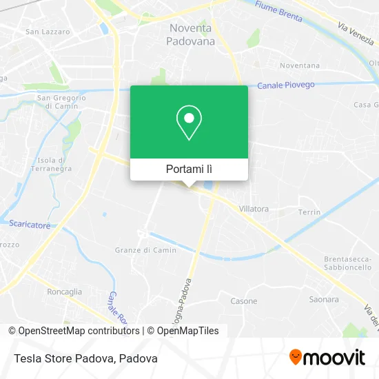 Mappa Tesla Store Padova
