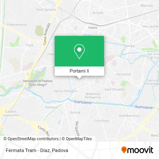 Mappa Fermata Tram - Diaz