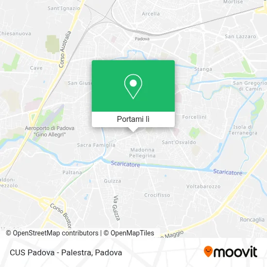Mappa CUS Padova - Palestra