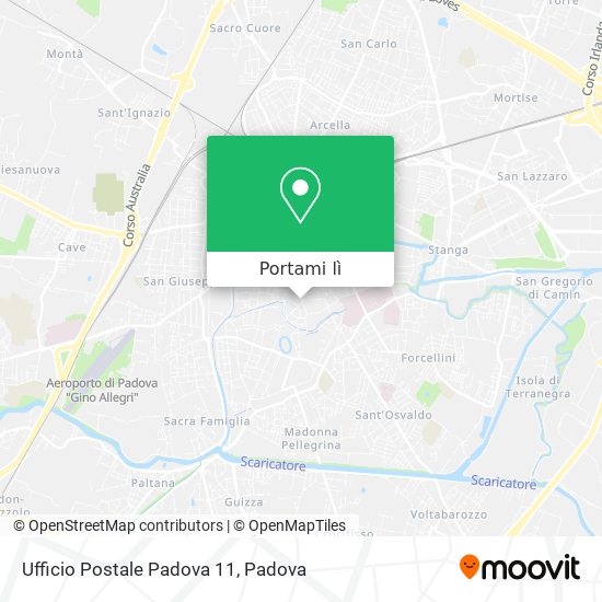 Mappa Ufficio Postale Padova 11