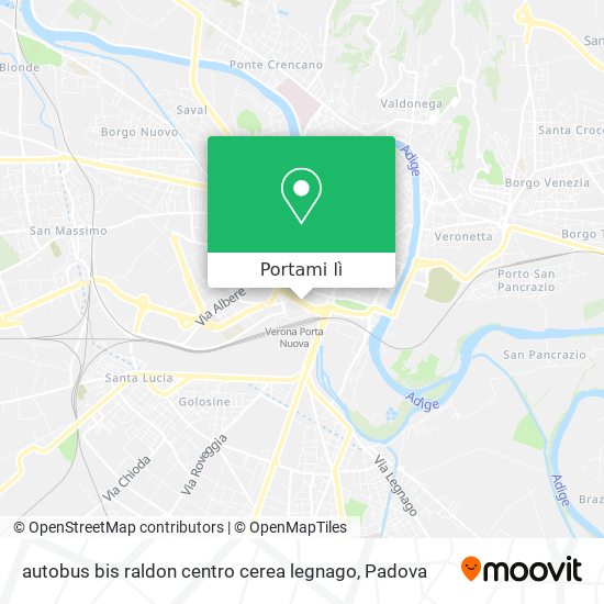 Mappa autobus bis raldon centro cerea legnago