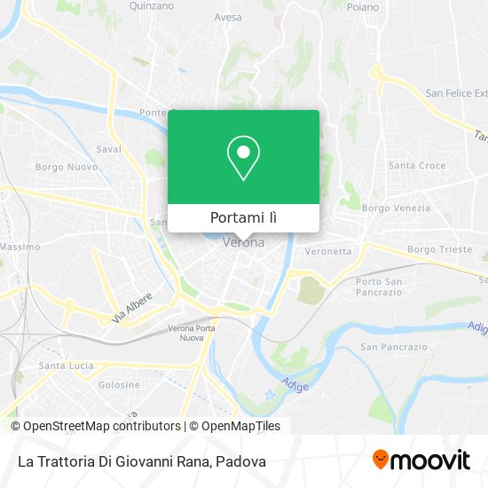 Mappa La Trattoria Di Giovanni Rana