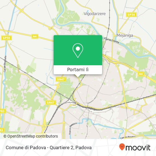 Mappa Comune di Padova - Quartiere 2
