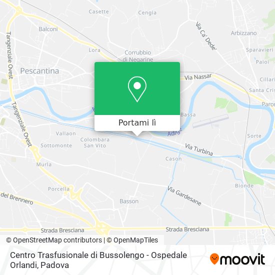 Mappa Centro Trasfusionale di Bussolengo - Ospedale Orlandi
