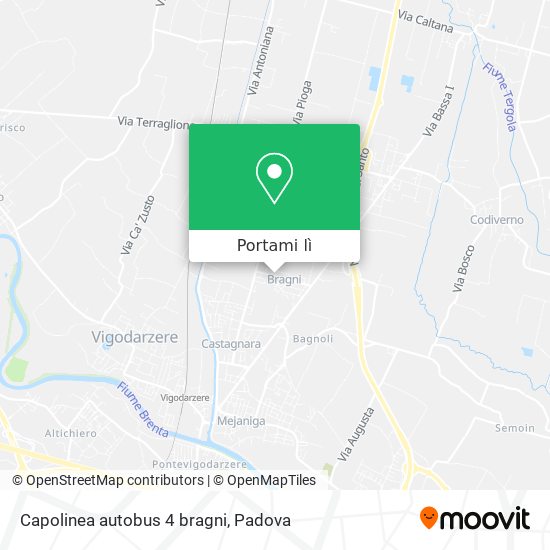 Mappa Capolinea autobus 4 bragni
