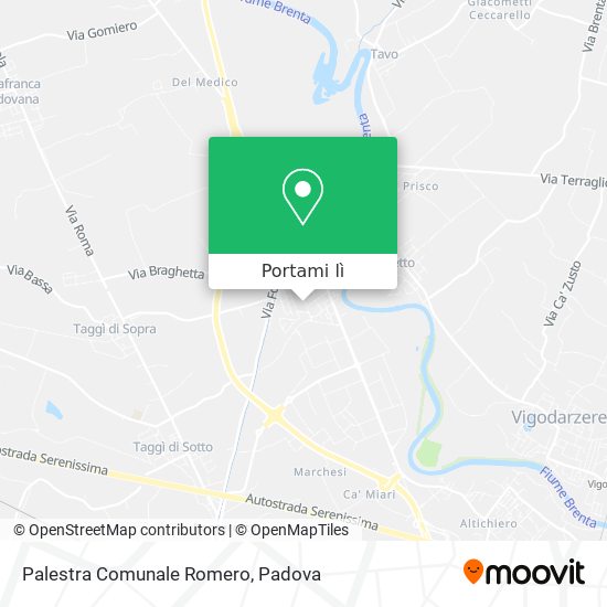 Mappa Palestra Comunale Romero