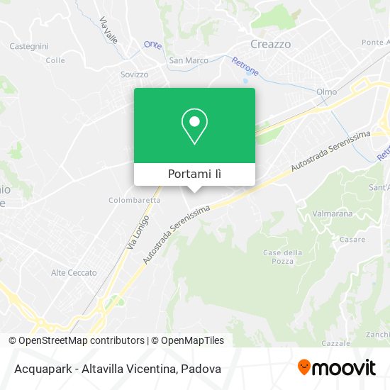 Mappa Acquapark - Altavilla Vicentina