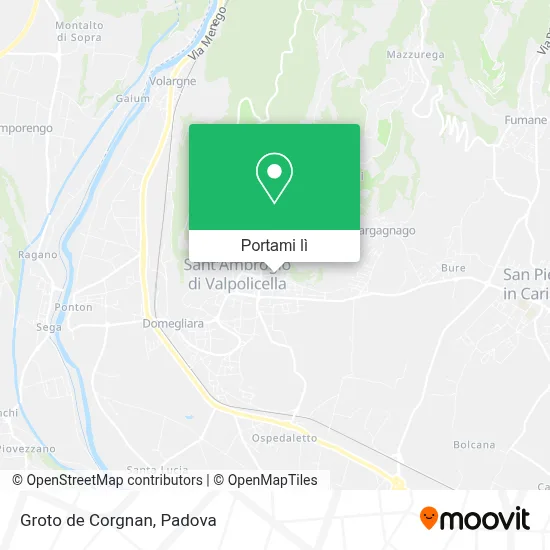 Mappa Groto de Corgnan
