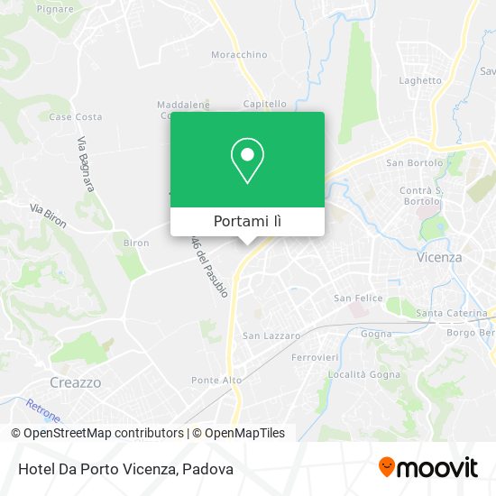 Mappa Hotel Da Porto Vicenza