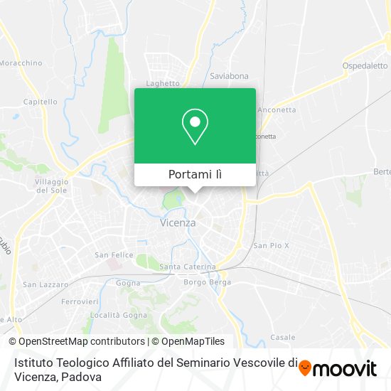 Mappa Istituto Teologico Affiliato del Seminario Vescovile di Vicenza