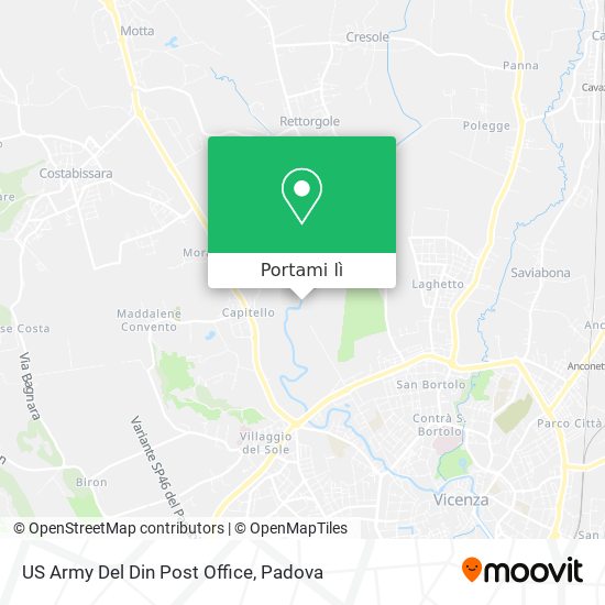Mappa US Army Del Din Post Office