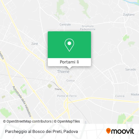 Mappa Parcheggio al Bosco dei Preti