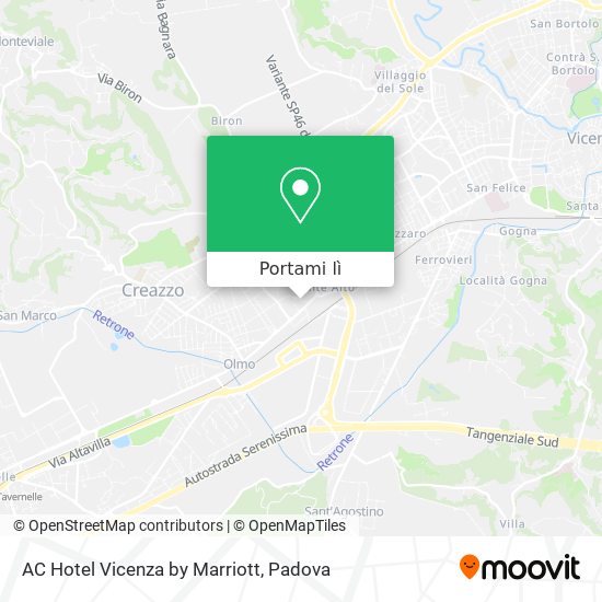 Mappa AC Hotel Vicenza by Marriott