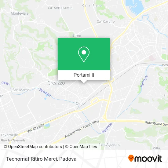 Mappa Tecnomat Ritiro Merci