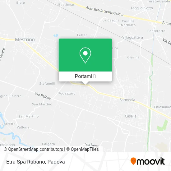 Mappa Etra Spa Rubano