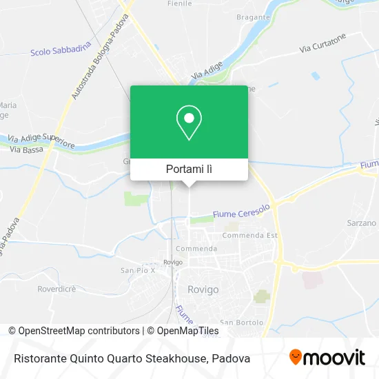 Mappa Ristorante Quinto Quarto Steakhouse