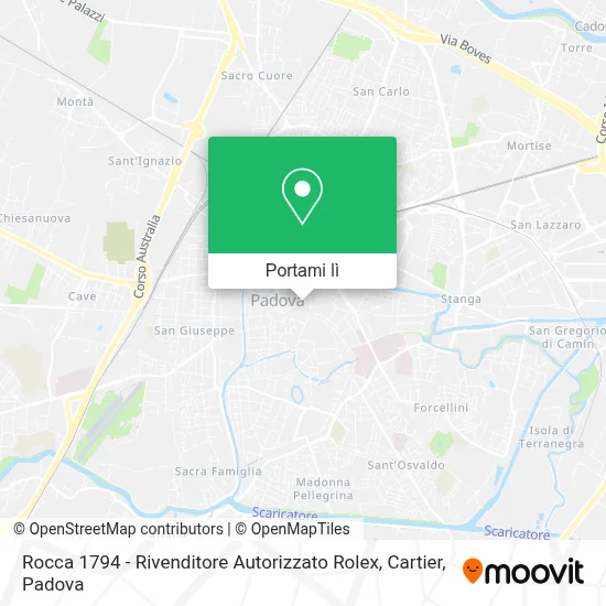 Mappa Rocca 1794 - Rivenditore Autorizzato Rolex, Cartier