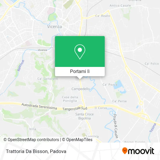 Mappa Trattoria Da Bisson