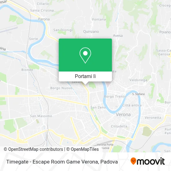 Mappa Timegate - Escape Room Game Verona