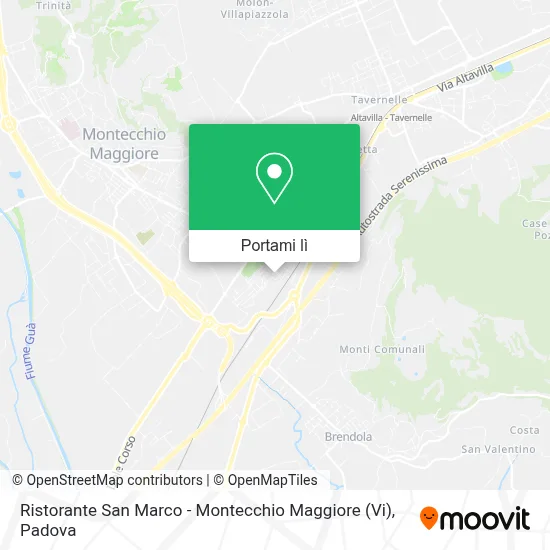Mappa Ristorante San Marco - Montecchio Maggiore (Vi)