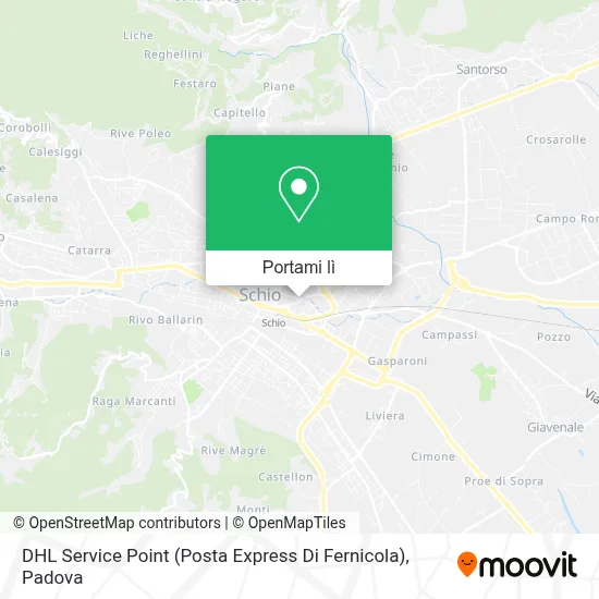 Mappa DHL Service Point (Posta Express Di Fernicola)