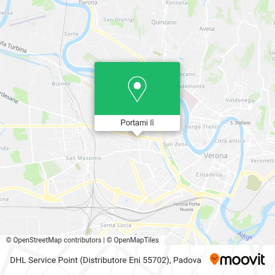 Mappa DHL Service Point (Distributore Eni 55702)