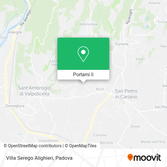 Mappa Villa Serego Alighieri