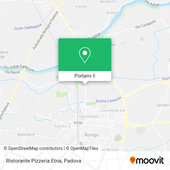 Mappa Ristorante Pizzeria Etna