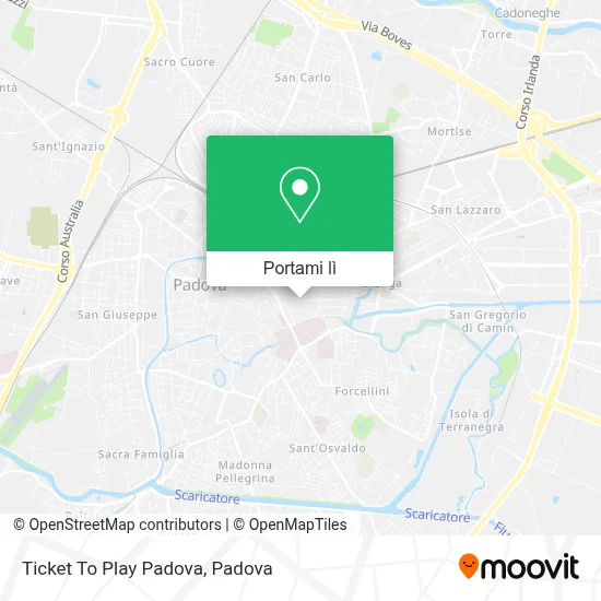 Mappa Ticket To Play Padova