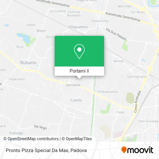 Mappa Pronto Pizza Special Da Max