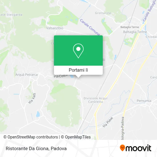 Mappa Ristorante Da Giona