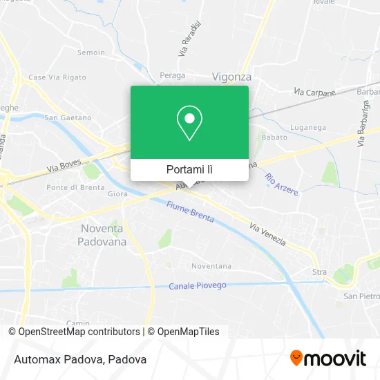 Mappa Automax Padova