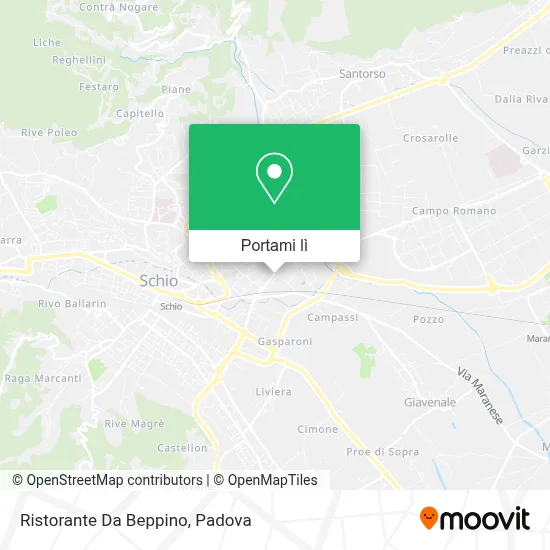 Mappa Ristorante Da Beppino