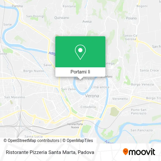 Mappa Ristorante Pizzeria Santa Marta