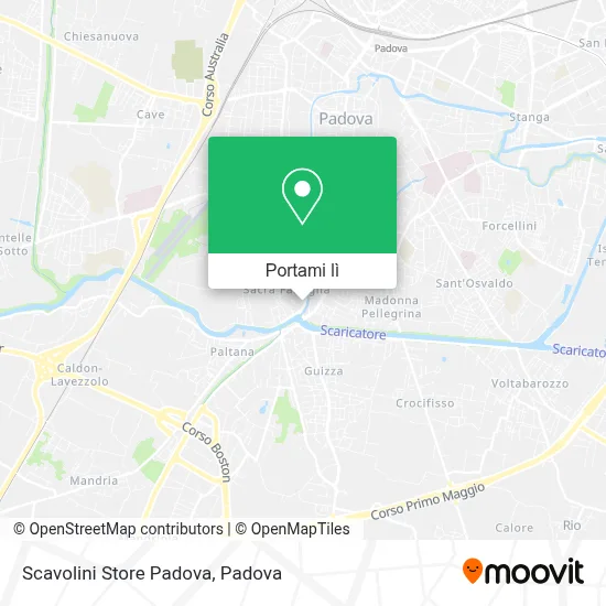 Mappa Scavolini Store Padova