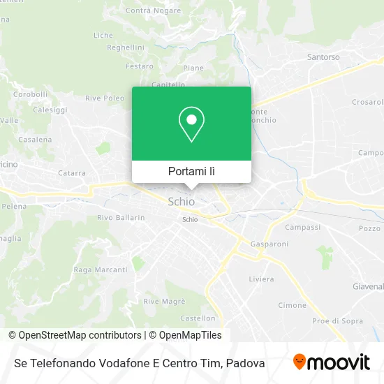 Mappa Se Telefonando Vodafone E Centro Tim