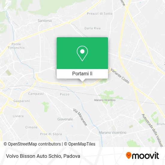 Mappa Volvo Bisson Auto Schio