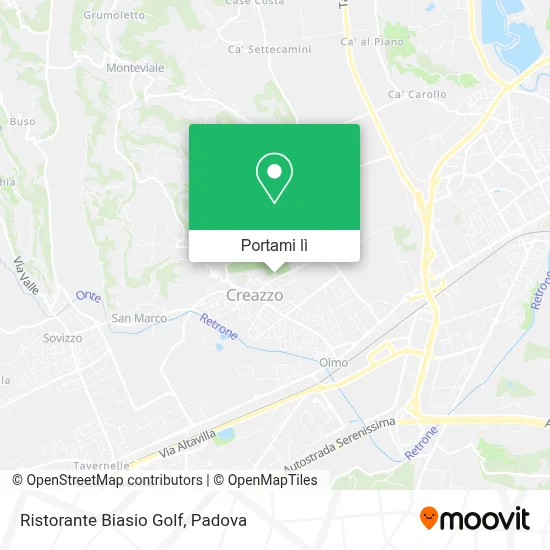 Mappa Ristorante Biasio Golf