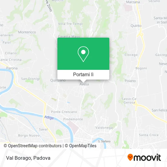 Mappa Val Borago