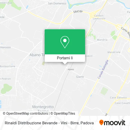 Mappa Rinaldi Distribuzione Bevande - Vini - Birre