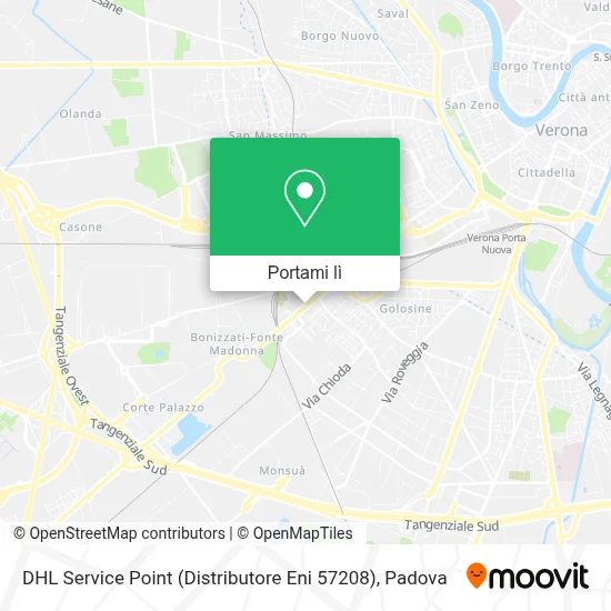 Mappa DHL Service Point (Distributore Eni 57208)