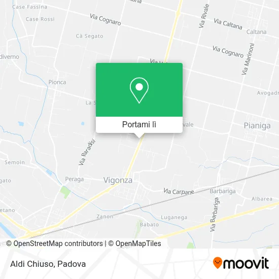 Mappa Aldi Chiuso