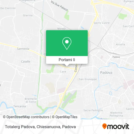 Mappa Totalerg Padova, Chiesanuova