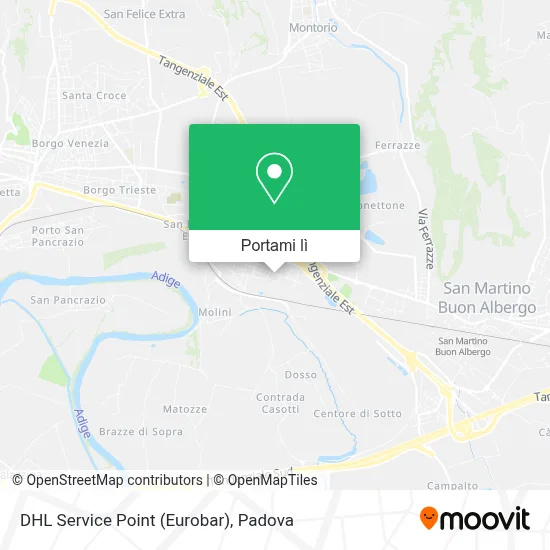 Mappa DHL Service Point (Eurobar)