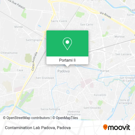 Mappa Contamination Lab Padova