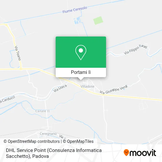 Mappa DHL Service Point (Consulenza Informatica Sacchetto)