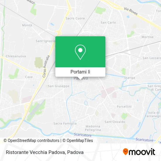 Mappa Ristorante Vecchia Padova